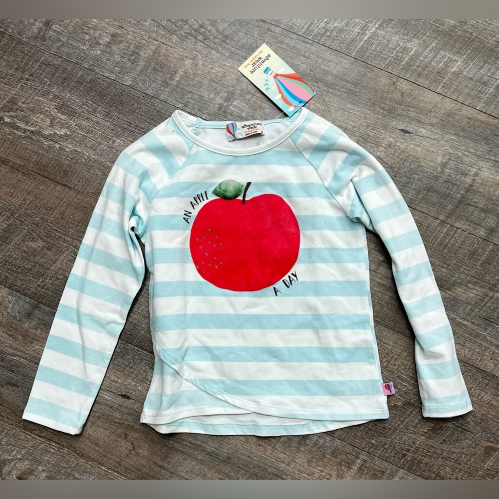 Adventure Wear girls size 5 “An Apple A Day” shirt. New with tags!